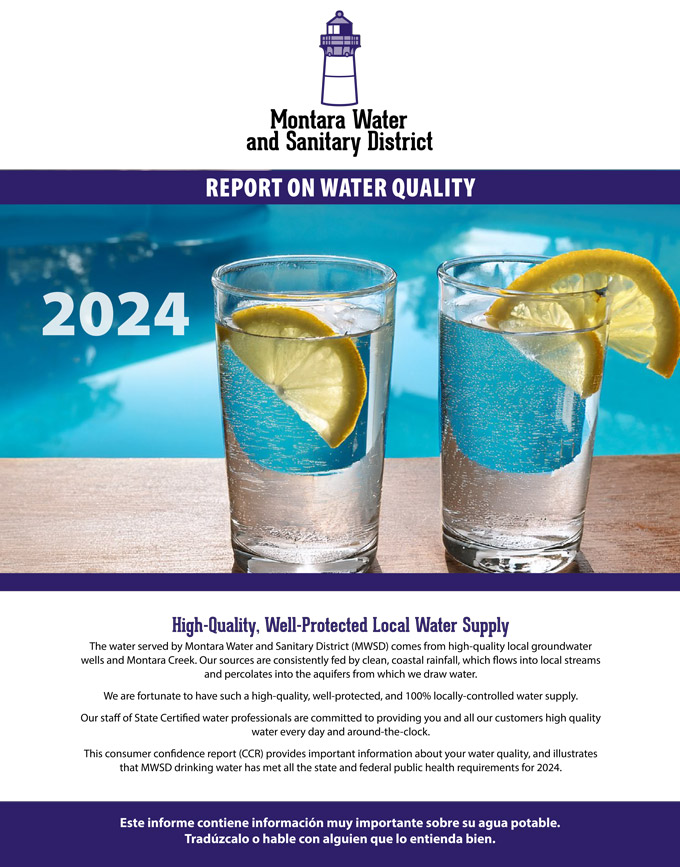 2024 MWSD Report on Water Quality, cover thumbnail